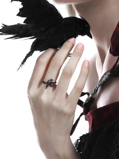 Sanguine Crow Ring